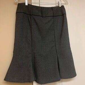 Charlotte Russe Gray Knee-Length Trumpet Skirt